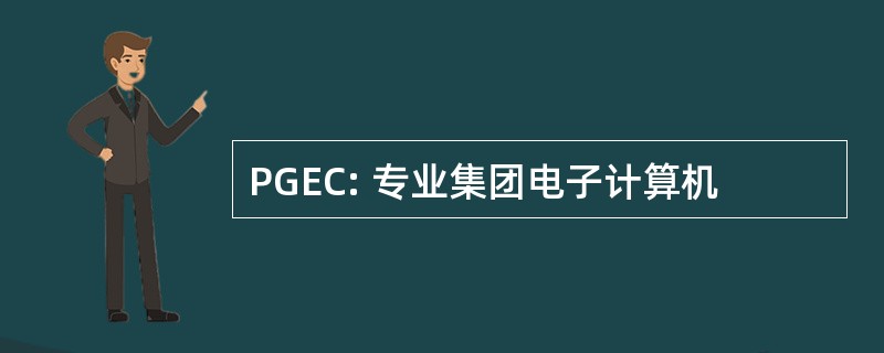 PGEC: 专业集团电子计算机