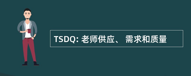 TSDQ: 老师供应、 需求和质量