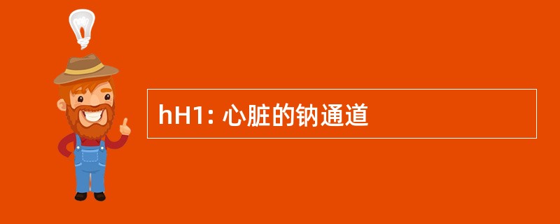 hH1: 心脏的钠通道