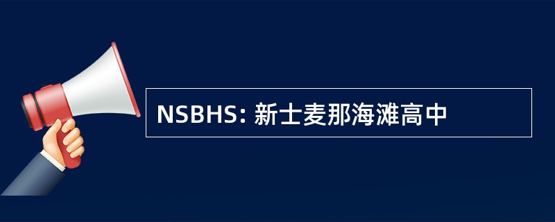 NSBHS: 新士麦那海滩高中