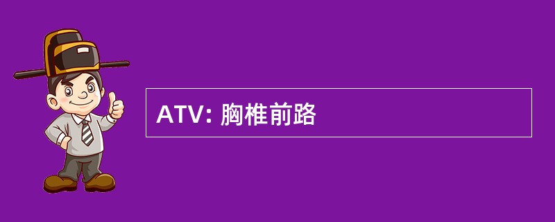 ATV: 胸椎前路