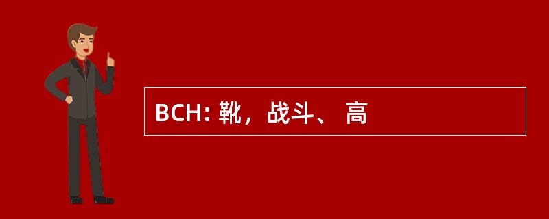 BCH: 靴，战斗、 高