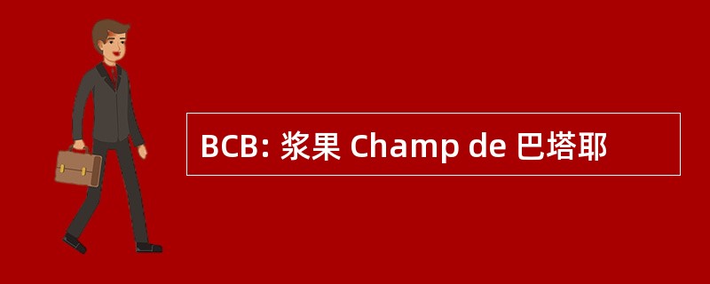 BCB: 浆果 Champ de 巴塔耶