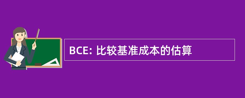 BCE: 比较基准成本的估算