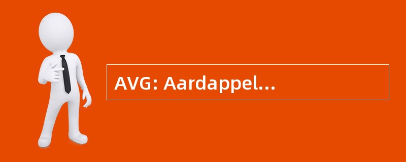 AVG: Aardappels Vlees Groenten