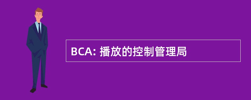 BCA: 播放的控制管理局