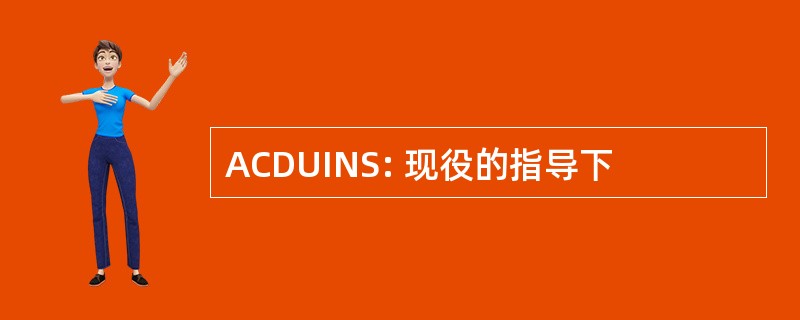 ACDUINS: 现役的指导下