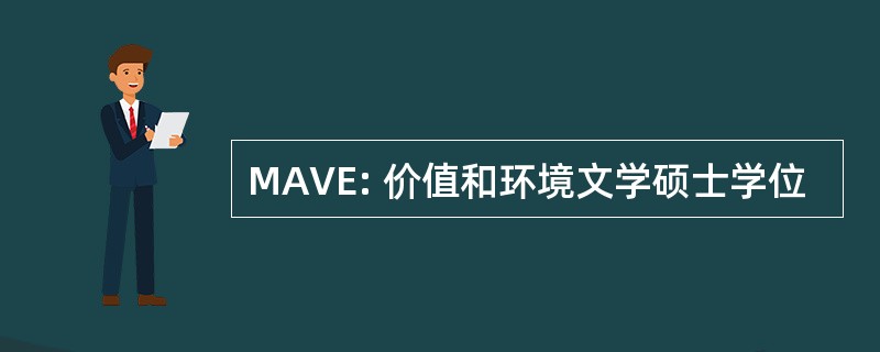 MAVE: 价值和环境文学硕士学位