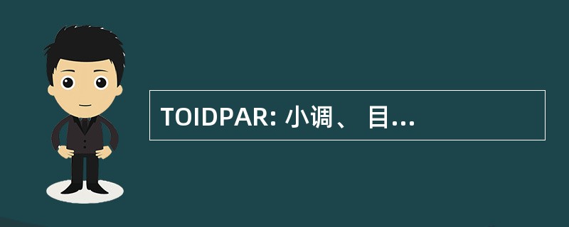 TOIDPAR: 小调、 目的、 收集信息、 决策、 准备行动审查