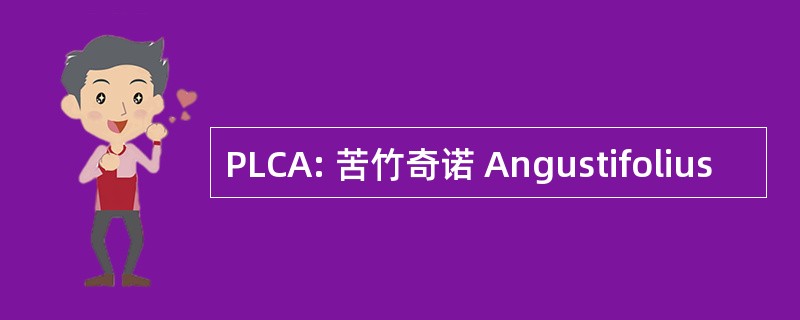 PLCA: 苦竹奇诺 Angustifolius