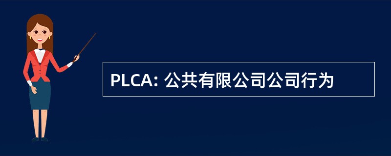 PLCA: 公共有限公司公司行为