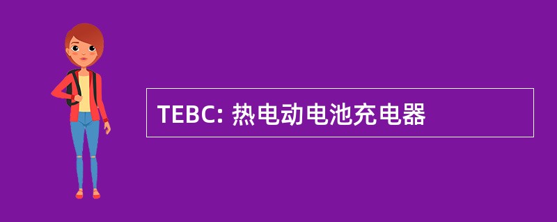 TEBC: 热电动电池充电器