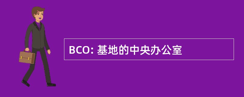 BCO: 基地的中央办公室