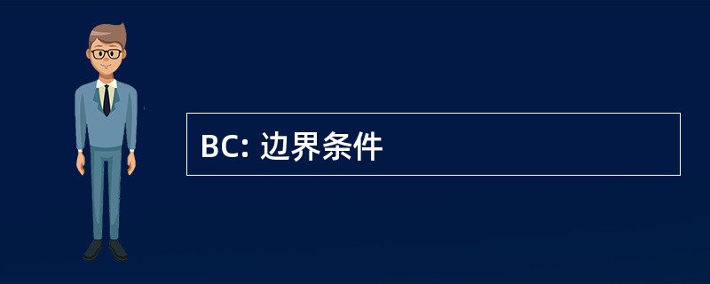 BC: 边界条件