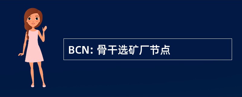 BCN: 骨干选矿厂节点