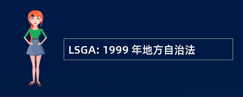 LSGA: 1999 年地方自治法