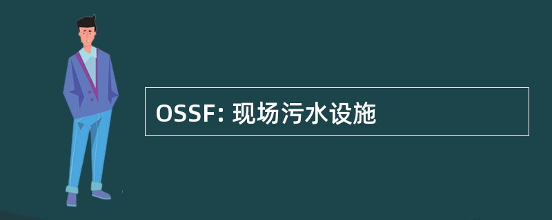 OSSF: 现场污水设施