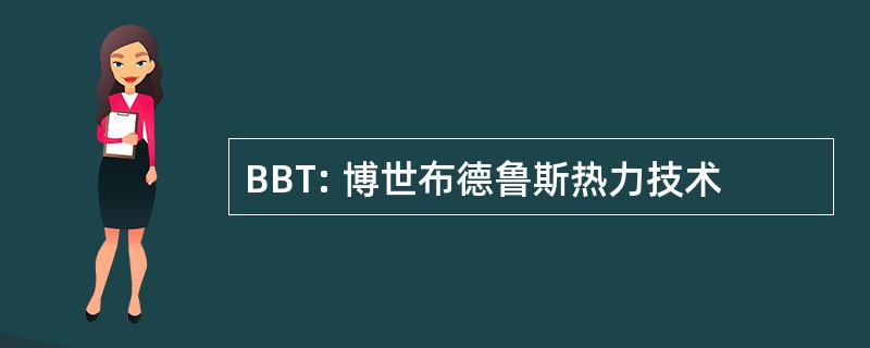 BBT: 博世布德鲁斯热力技术