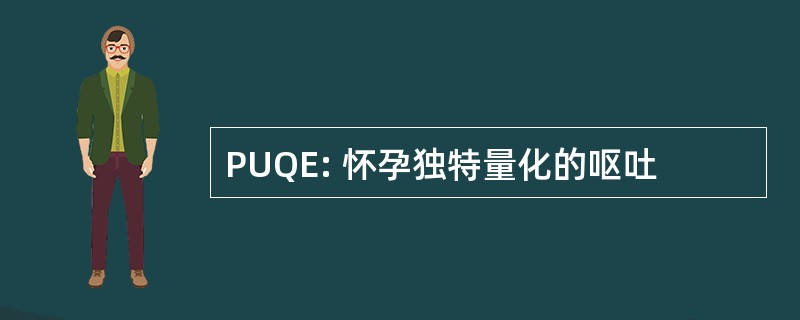 PUQE: 怀孕独特量化的呕吐