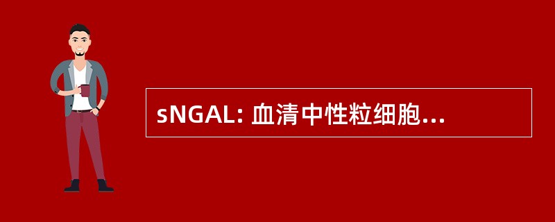 sNGAL: 血清中性粒细胞明胶酶相关载脂蛋白