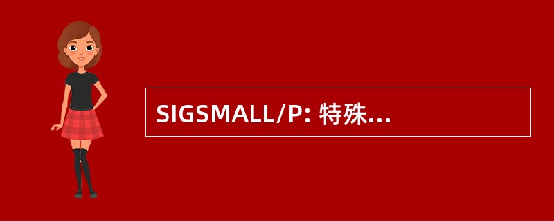 SIGSMALL/P: 特殊利益集团对小 & PC 系统及应用