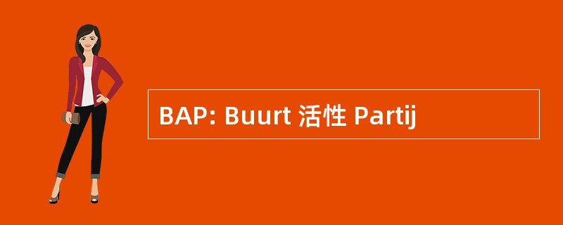 BAP: Buurt 活性 Partij