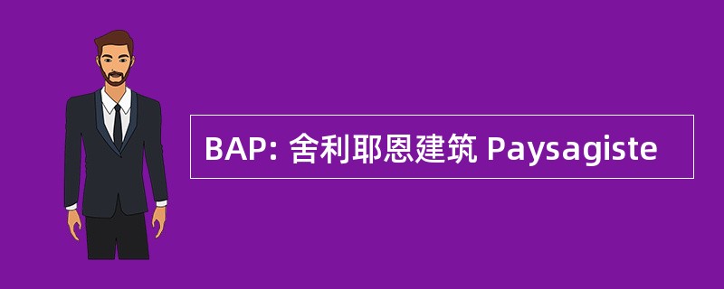 BAP: 舍利耶恩建筑 Paysagiste