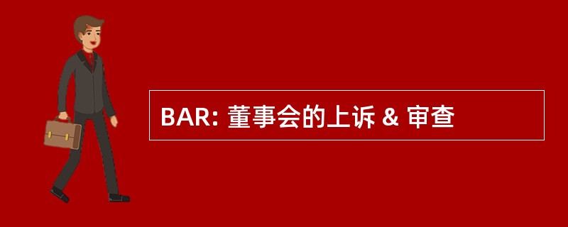 BAR: 董事会的上诉 & 审查