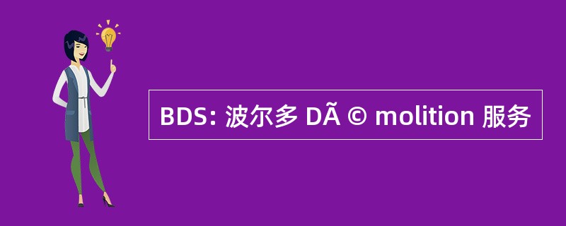 BDS: 波尔多 DÃ © molition 服务