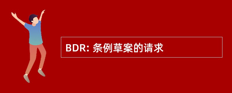 BDR: 条例草案的请求