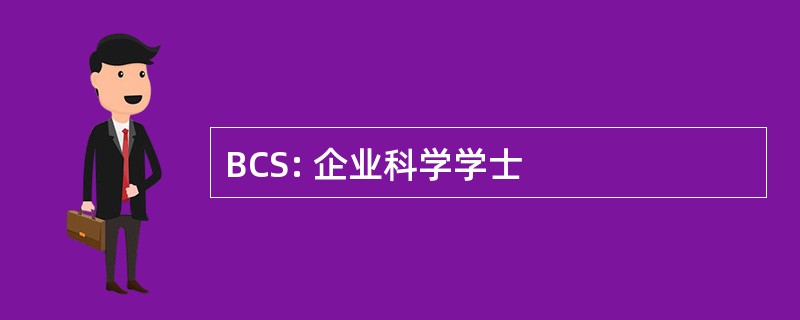 BCS: 企业科学学士