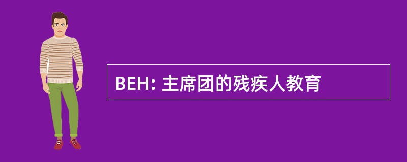 BEH: 主席团的残疾人教育