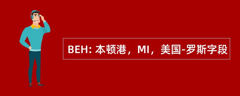 BEH: 本顿港，MI，美国-罗斯字段