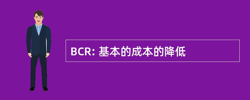 BCR: 基本的成本的降低