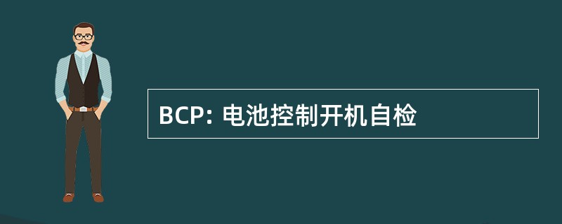 BCP: 电池控制开机自检