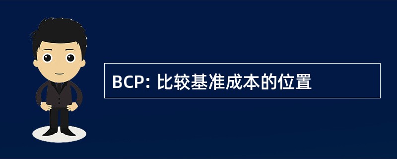 BCP: 比较基准成本的位置