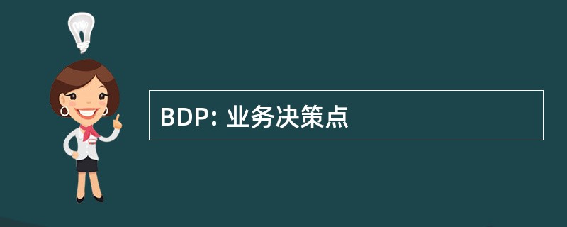 BDP: 业务决策点