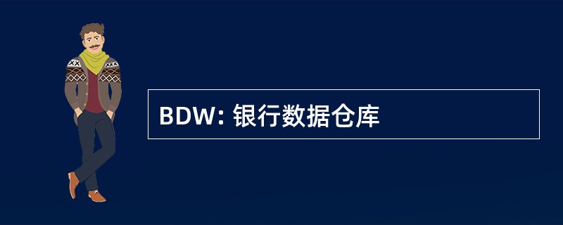 BDW: 银行数据仓库