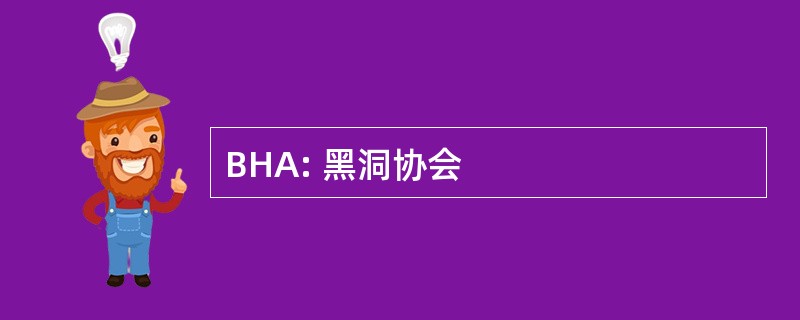 BHA: 黑洞协会