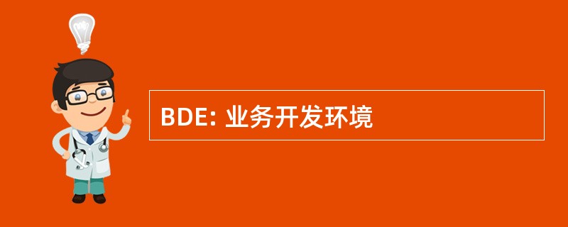 BDE: 业务开发环境