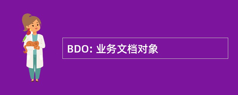 BDO: 业务文档对象