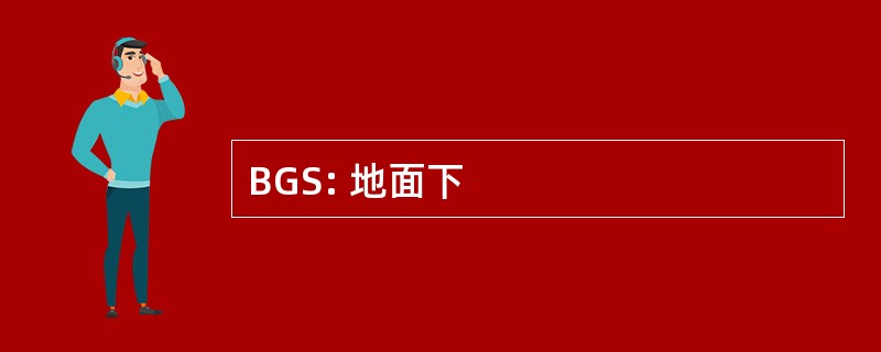 BGS: 地面下