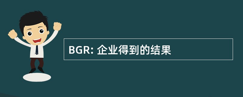 BGR: 企业得到的结果