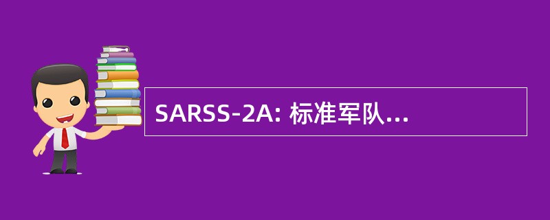 SARSS-2A: 标准军队零售供应系统-水平 2A