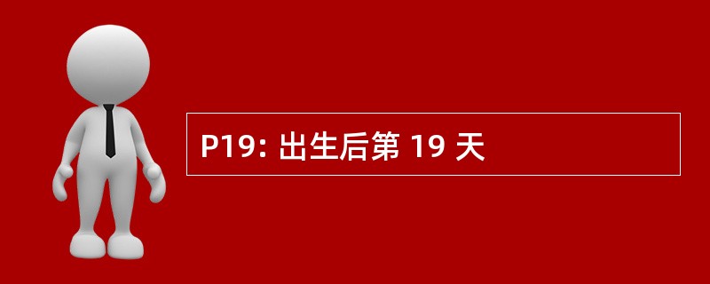 P19: 出生后第 19 天