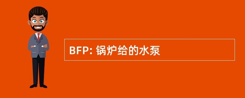 BFP: 锅炉给的水泵