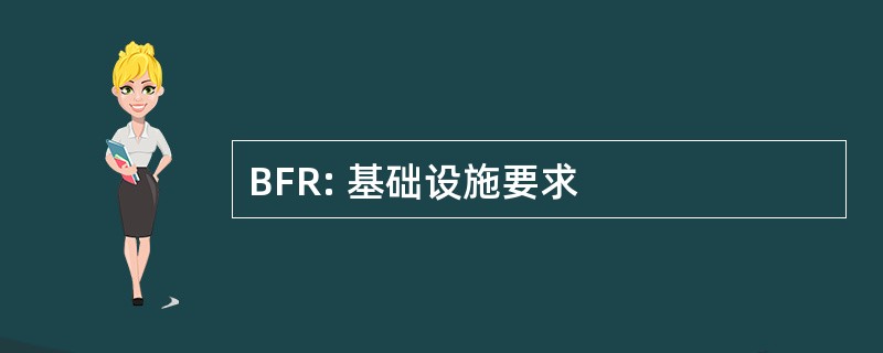 BFR: 基础设施要求