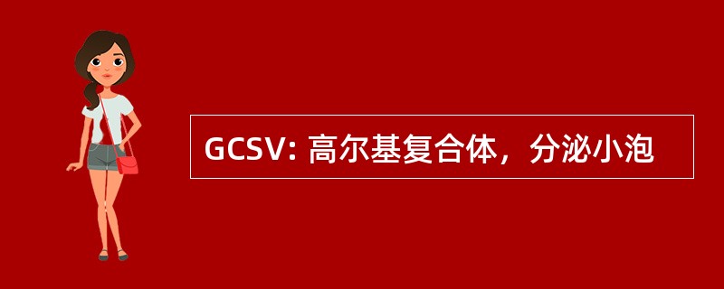 GCSV: 高尔基复合体，分泌小泡