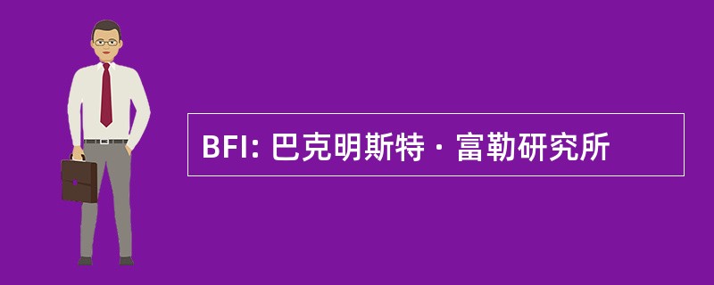 BFI: 巴克明斯特 · 富勒研究所