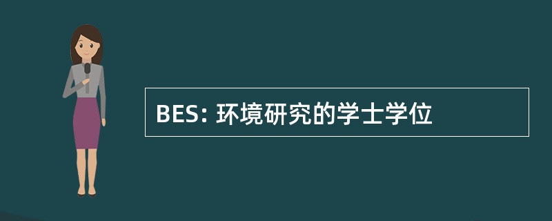 BES: 环境研究的学士学位